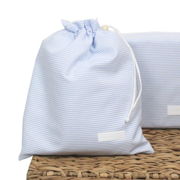 Bolsita Multiusos Rayas Azul y Blanco