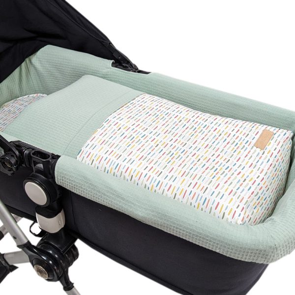 Capazo- Multicolor embozo verde