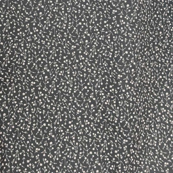 Outlet Tejido fondo gris oscuro flores rosas