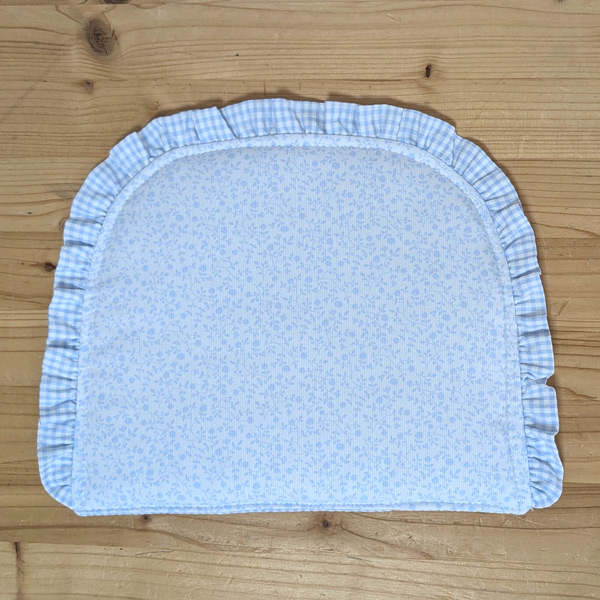 Almohada capazo Liberty azul remate vichy p