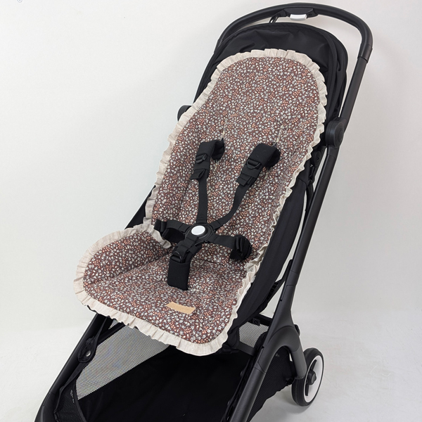 Funda Flor otoño granate remate lino