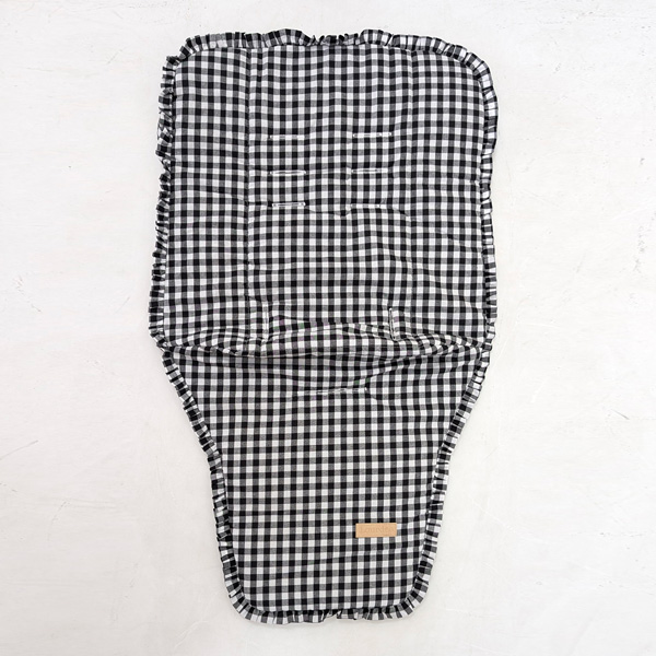 Outlet Funda silla vichy cuadro negro para Aptica hasta 2022